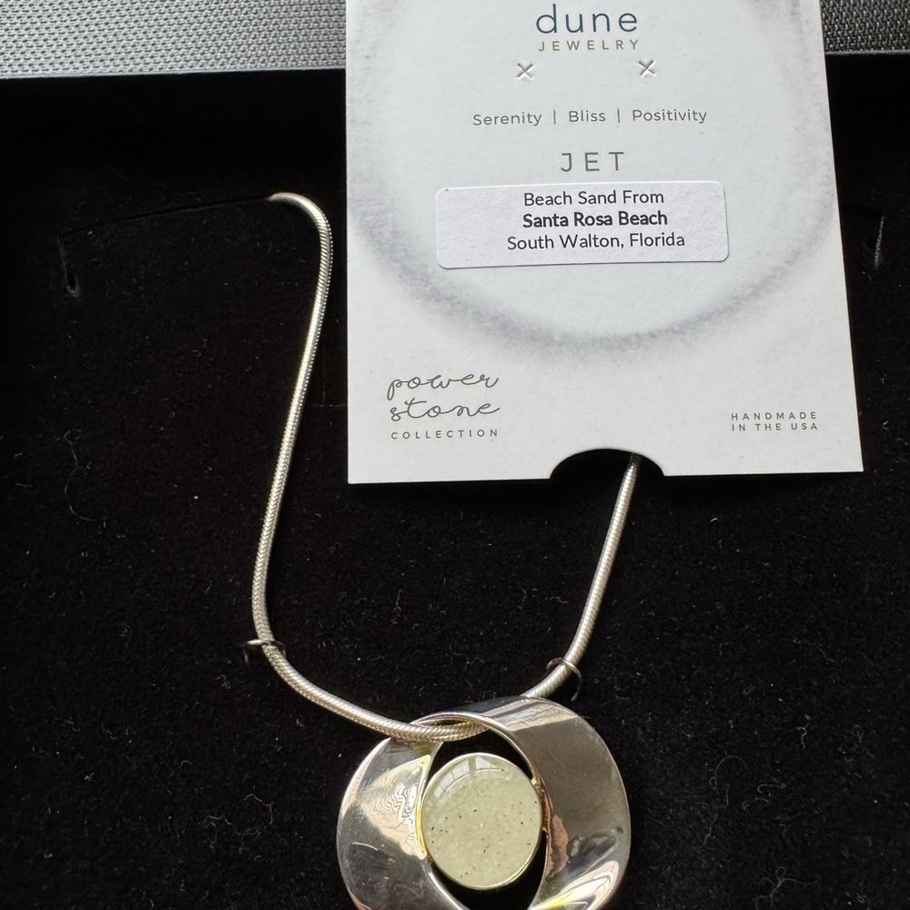 Dune Jewelry “Jet” Power Stone Necklace – Santa Rosa Beach Sand - Picture 2 of 8